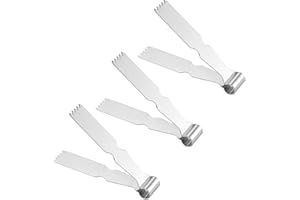 LASUROA 3 Pezzi Pinze per Pasticceria, Pressa per Raschiare l'Impasto Clip in Acciaio Inossidabile Pinza per Dolci per Decorare e Sigillare Croste di Torta Pane Dessert Cucina Cottura al Forno Gadget