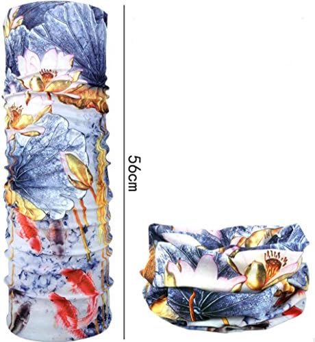 WNGS Sunscreen turban outdoor sports seamless turban moisture wicking breathable a Magic Lotus -56*24cm 56*24cm, Turban