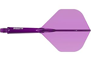 CUESOUL Rost 77 Eje de dardo Integrado y Pluma,Forma estándar Grande,Juego de 3 (Serie de Colores Transparentes)