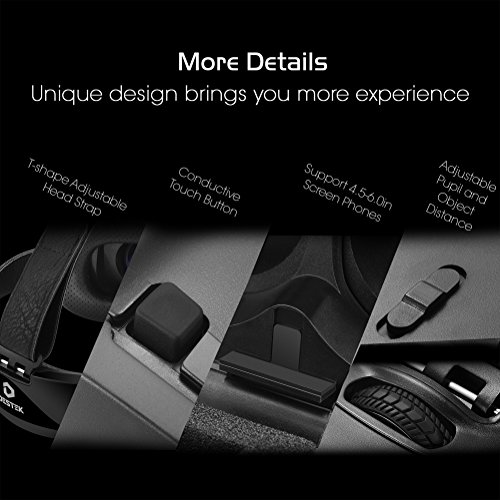 DESTEK V4 Daydream View, 103Â° FOV, HD Occhiali di realtlÃ  virtuale Occhio protetto Visore con il telecomando per i telefoni cellulari Daydream come Google Pixel/2/XL, Samsung Galaxy s8/plus, etc