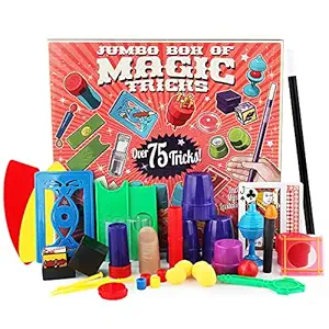 Happy GiftMart Magic 75 Tricks Kit Innovative Kids Game Toy Perform Your own Magic Show Toys