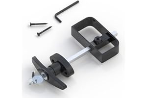 SKYSEN Shed Door Lock T-Shape Handle with 14cm Lock Cylinder, Easy to Replace Old Lock, Door Handle Lock for Sheds, Playhouses, Chicken Coops, Barn Doors, Black Handle