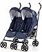 Knorr-baby 832200 Geschwisterwagen Side by Side, navy blue