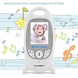 FLOUREON VB601 Babyphone 2,4 GHz Wireless Digital Baby Monitor Baby Phone Baby Überwachungskamera 2 Wege Audio 2 Zoll LCD Monitor 8 Schlaflieder Temperaturanzeige Nachtsicht - 9