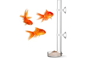 GGUFAY Bicchiere Mangiatoia per gamberetti trasparente, resistente, per acquario, mangiatoia per gamberetti, tubo di alimentazione assemblato, Lunghezza del tubo 25 cm, ciotola di alimentazione 6,5 cm