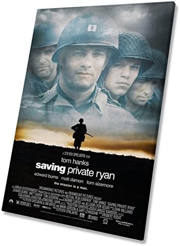 Saving Private Ryan Movie Poster CANVAS WALL ART Framed Print 20 x 30 inch