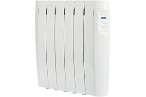 Haverland RC6M | Emisor Térmico a Fluido Programable | 750 W | Control de Consumo |Programación 24/7 | Detector Ventanas Abiertas | Uso Ideal 1-6h/día | +/- 7-12 m² | Blanco