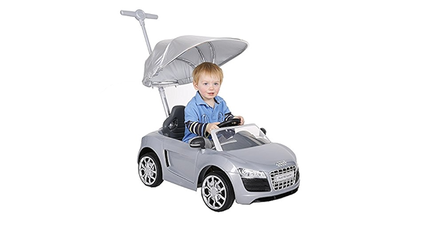 avigo audi push buggy with canopy in silver