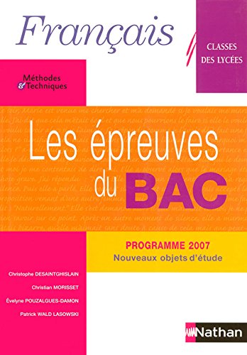 couverture de : Français : Les épreuves du BAC couverture de : Français : Les épreuves du BAC