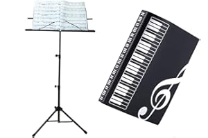 LYTIVAGEN Dossier de Rangement pour Partitions de Musique 40 Pochettes de Chemise de Partitions en Plastique A4 Classeur à Pochettes Partition de Musique Transparent pour Stocker Papiers de Chanson