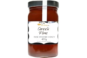Thomas' Artisan Raw Grekisk PINE HONEY, 490 g - The Raw Honey Shop | Antibakteriell, tjock och opasteuriserad, kallpressad, enkelt ursprung