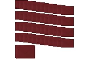 WYAN 50 Pack Burgundy B6 Envelopes, Business Premium Envelopes, Small Parts Envelope, for Gift, Greeting Cards, Wedding, Business, Invitation (Card and Glue not Included)