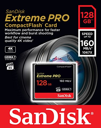 SanDisk Extreme Pro CompactFlash 128GB Speicherkarte (bis zu 160MB/s lesen) - 2