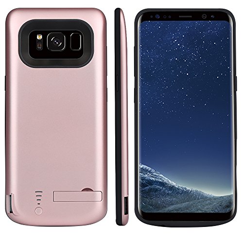fitmore Samsung Galaxy S8 Plus Battery Case, Portable External Backup Battery Charger Cover Case Juice Compatible Samsung Galaxy S8 Plus Backup Battery Case Rechargeable Power Bank Case