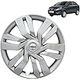 Prigan Wheel Cover for Zest 15 Inch Silver Wheel Cap (Available in 15 Inch) (Set of 4 Pcs) (Press Fitting) Model- IDTEC Silver-15