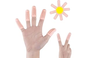 Decproch Fingerschutz Bei Verletzung, 14 Stück Atmungsaktives Fingerkuppenschutz, Fingerschutz Silikon, Gel Fingerlinge, Fingerschützer, Fingerkappen, Lindert Schmerzen Durch Reiben und Reizungen