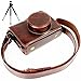 Produktbild First2savvv XJD-X100S-HH10G6 Premium Qualität braun Ganzkörper- präzise Passform PU-Leder Kameratasche Fall Tasche Cover für Fuji Fujifilm X100S.X100T.X100M.X100 mit Mini-Stativ
