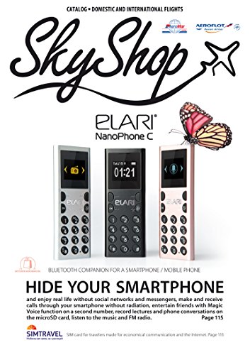 Elari NanoPhone C Mini Telefono GSM 850/900/1800/1900 Sincronizzazione Bluetooth Sync con Smartphone (iOS, Android), Lettore MP3, MicroSIM, MicroSD 32Mb, Radio FM, Registratore vocale