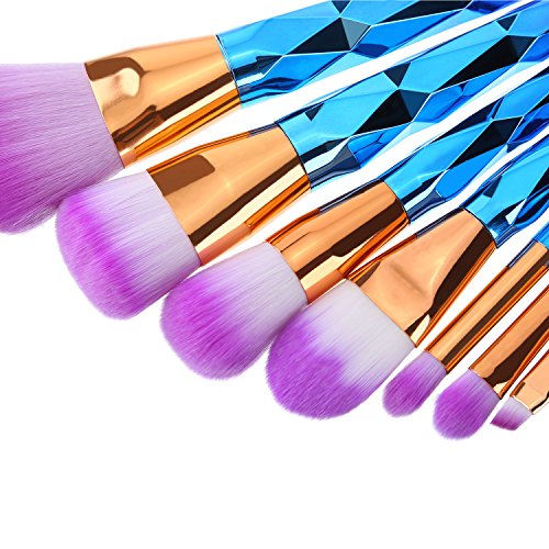 Bememo Make-up Pinsel Set Gesicht Lidschatten Blush Kits Pulver Kosmetik, 7 Stück - 2