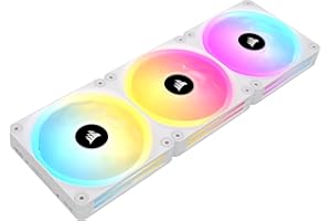 Corsair iCUE Link QX120 RGB à Dôme Magnétique de 120mm Ventilateurs - Triple Ventilateurs Kit de Démarrage avec Le Hub du Système iCUE Link - Blanc