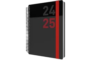Collins Delta Mid Year Diary Planner A5 Day To Page Academic Year 2024-25 - Red - Daily Mid Year Journal for Students, Teachers and Academics - FP51M.15-2425 - August 2024 to August 2025