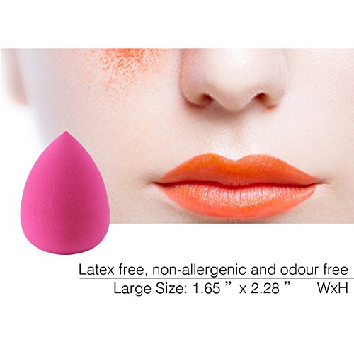 EmaxDesign 12+1 Teilig Make-up Pinselsets, 12 Teilig Bambus-griff Professionell Premium synthetisch Kabuki Foundation Blending Blush Kosmetikpinsel Set + 1 Teilig EmaxBeauty Blender Schwamm - 5