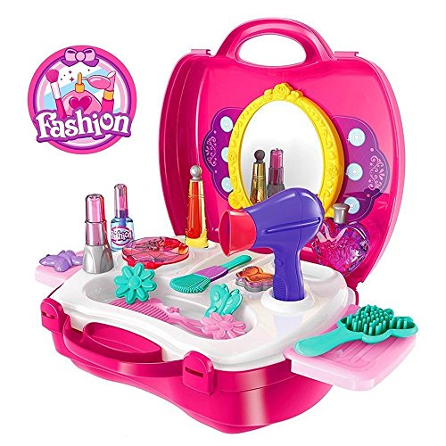 Kids Girls Pretend Play Make Cosmetic Bag Carry Case Durable