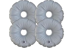 Abiyou Bolsa de Peso de Agua Redonda, 4PCS Bolsa de Peso Portátil Plegable Redondo, Peso de Base de Paraguas Redondo, Bolsa de Peso PortáTil Plegable PVC, para Patio al Aire Libre Playa, Balcón