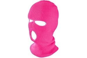 TOPTIE Passamontagna a 3 fori, doppia maglia, maschera da sci, antivento, traspirante, copertura integrale per uomini e donne