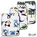 LittleBloom, Reusable Pocket Cloth Nappy, Fastener: Popper, Set of 3, Patterns 316, Without Insert, (see "Special Offers and Product Promotions" for Special Offers Detail)