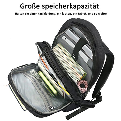 Norsens NS3130B Laptop Backpack  geignet f  r bis zu 15 6-Zoll-Laptops Notebook  Schwarz