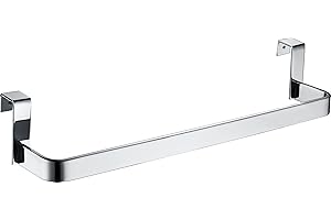 MICE COLLECTION IMEX - Toallero de Barra para Mueble, Toallero de Acero Inoxidable, Sin taladros para Mueble - 36 cm (Cromo)