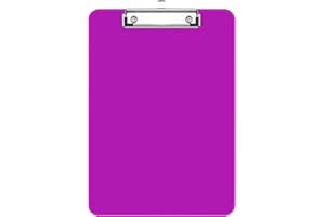 ‎HNOGRI Hnogri Plastic Clipboard, Standard A4 Letter Size Clipboards for Students, Office and Women, Clipboard with Pen Holder and Low Profile Clip, Size 12.5 x 9 inches, (Purple)