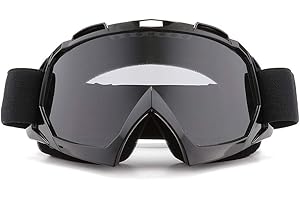 SPOSUNE Motorradbrille, ATV Dirt Bike Off Road Racing MX-Fahrbrille Anti-Scratch Staubdicht Biegbar UV400 Brille Gepolstert Weicher Dicker Schaumstoff, Verstellbarer Riemen Erwachsenen-Motocross
