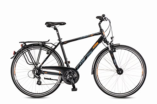 KTM Life Joy Herren Trekkingrad schwarz matt orange 2017 RH 46, 16,10 kg