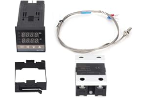 KEENSO REX-C100 Smart Temperature Controller - AC 110V-240V, 0-400℃, Thermocouple & SSR, Digital LED PID Controller Kit