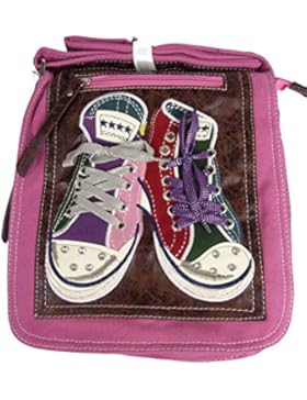 DAVID D. 007 Umhängetasche mit Chucks, crossbag, 27x29x8cm