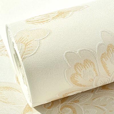 BABYQUEEN Pastoral 3D three-dimensional nonwoven wallpaper pink romantic Princess room wedding living room bedroom Wallpaper Rice White