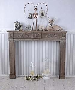 Romantische Kaminumrandung, Wandverzierung, Kaminrand, Kamin