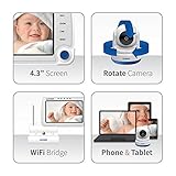 Luvion 71 Supreme Connect Digitales Babyphone mit Videofunktion, 4,3 Zoll Farbbildschirm, Dual-Modus (optional WiFi), weiß - 3