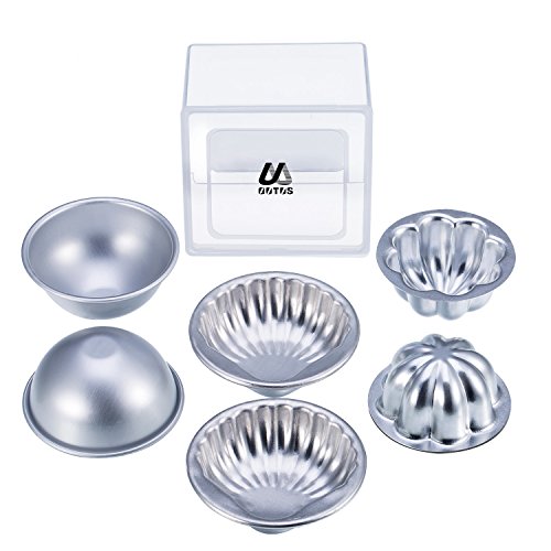 Outus 6 Stücke 3 Set 3 Form Metall Bad Bombe Formen für DIY Handwerik, Kuchen-Wannen Formen