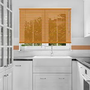 MSR 116 Venetian Blinds/Curtains and Shades for Home Furnishing(Balcony,Kitchen,Bedroom,Bathroom etc) Orange (3 ft(W) 4 ft(H))