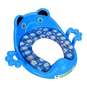 FLIPZON Premium Baby Cushioned Potty Seat with Easy Grip Handles and Comfortable Seat /?Toilet Seat with Handle for Kids /?Suitable for?Baby?Boy/Girl?(Blue)