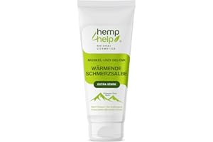 ‎HEMP HELP HEMP COSMETIC Bio-Wärmesalbe Extra Stark für die aktive Muskel- und Gelenkentlastung - natürliche Schmerzsalbe - -Pflanzen-Extrakten bei Knie-, Gelenk-, Nacken- sowie Arthrose u. Rheuma-Ohne Tierversuche