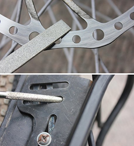 Tily 5 x 180 mm verschiedene Mini Hand Datei Holz Raspel Set mit Gummi Griff (6pcs) - 9