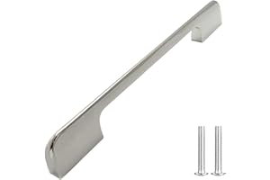 Decoranddecor Slimline Polished Kitchen Bathroom Bedroom Cabinet Door Drawer Furniture Handles (96mm or 128mm Hole Center, Polished Chrome)