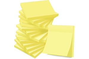 YEECOK 16 Blöcken Haftnotizen Gelbe, 76 x 76 mm Selbstklebende Klebezettel, Post Sticky Notes für Büro Zuhause Schule Sitzung, 75 Blatt pro Blöcken, Das sind 1.200 Blatt