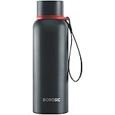 Borosil Hydra Trek Stainless Steel Water Bottle | Double Wall Vacuum Insulated Flask, Green | 20 Hours Hot & 24 Hours Cold | 