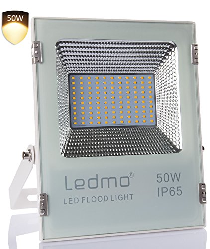 LEDMO® Warmweiß 50W Led Fluter, 2017 Neu Stil Außenstrahler, CRI>80 IP65 LED Flood light Lampen Spotlicht Leuchtmittel Flutlicht - 8
