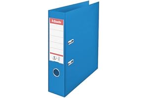 Esselte A4 Lever Arch File, Blue, 72mm Spine, Plastic, Vivida Range, 624067